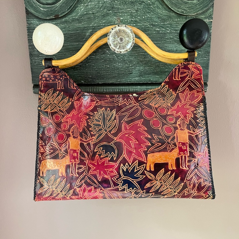 Vintage Leather Envelope Purse